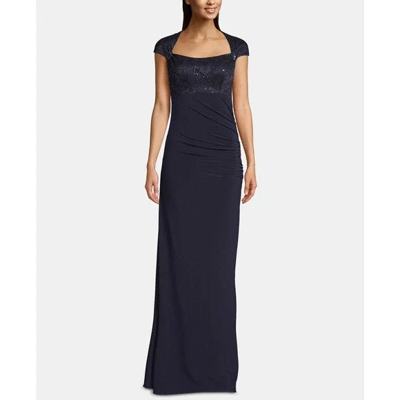 chinese dress ladies Long Formal Dress: Betsy and Adam A27030 Navy / 0 main image 0